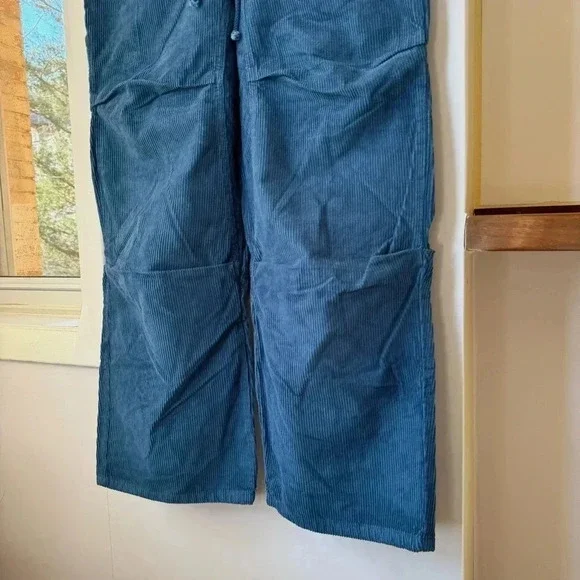 NWT Free People Wide-Leg Pull-On Cord Pants Blue Small